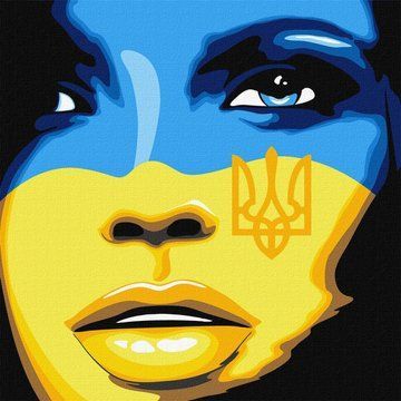 Картина за номерами "Вільна Україна" Ідейка 40х40 см (KHO4865) KHO4865 фото