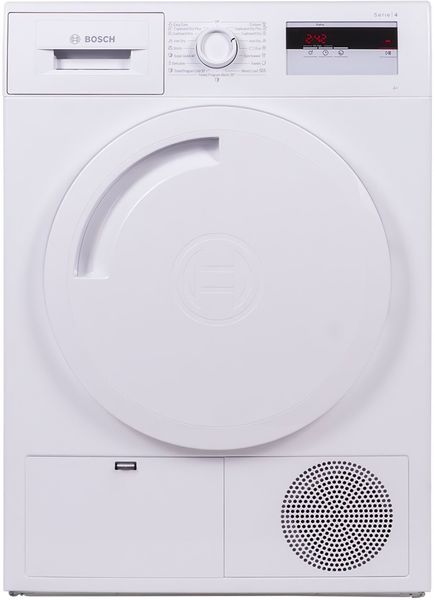 Сушильная машина Bosch тепловой насос, 8кг, A+, 60см, дисплей, белый (WTH83001UA) WTH83001UA фото