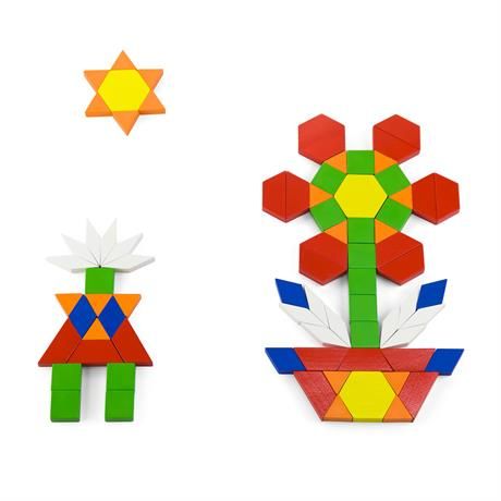 Дерев'яний ігровий набір Viga Toys Кольорова мозаїка, 250 ел. (50065) 50065 фото