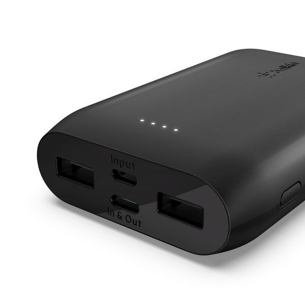 Акумулятор портативний літій-іонний Power Bank Belkin 10000мА&middot;год 15Вт, 2хUSB-A/USB-C, чорний (BPB011BTBK) BPB011BTBK фото