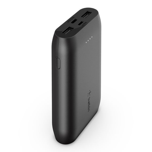 Акумулятор портативний літій-іонний Power Bank Belkin 10000мА&middot;год 15Вт, 2хUSB-A/USB-C, чорний (BPB011BTBK) BPB011BTBK фото