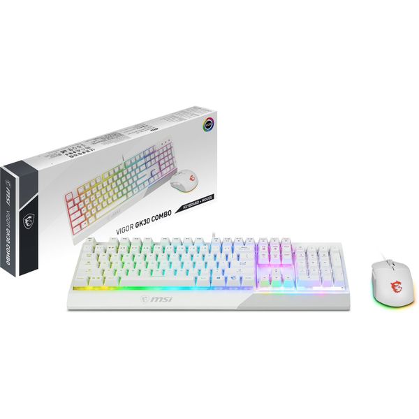 Геймерська клавiатура i миша MSI Vigor GK30 COMBO WHITE UA (S11-04UA302-CLA) S11-04UA302-CLA фото