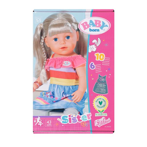 Кукла BABY Born серии Нежные объятия - Модная сестричка (830345) 830345 фото