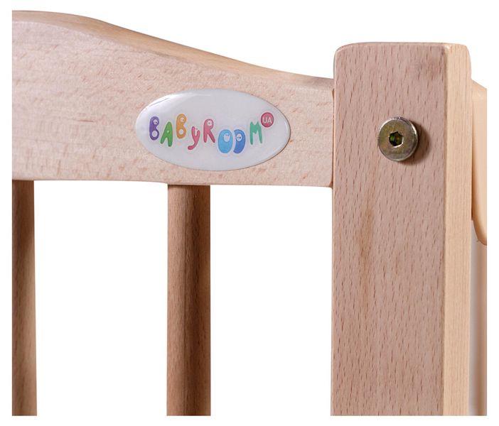 Кровать Babyroom Веселка маятник, откидной бок DVMO-2 бук светлый (натуральный) (622002) 622002 фото