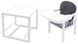 Стульчик- трансформер Babyroom Винни-240 белый пластиковая столешница графит-серый (мишка с будильником) (680579) BR-680579 фото