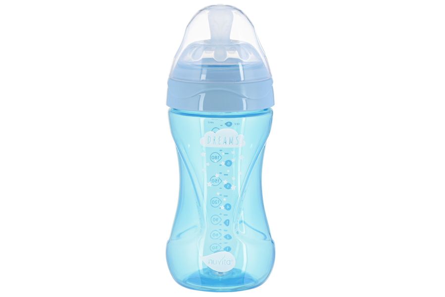 Дитяча Антиколікова пляшечка Nuvita NV6032 Mimic Cool 250мл блакитна - Уцінка NV6032SKY фото