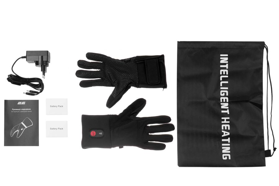 Перчатки с подогревом 2E Touch Lite Black, размер XL/XXL 2E-HGTLTL-BK - Уцінка 2E-HGTLTL-BK фото