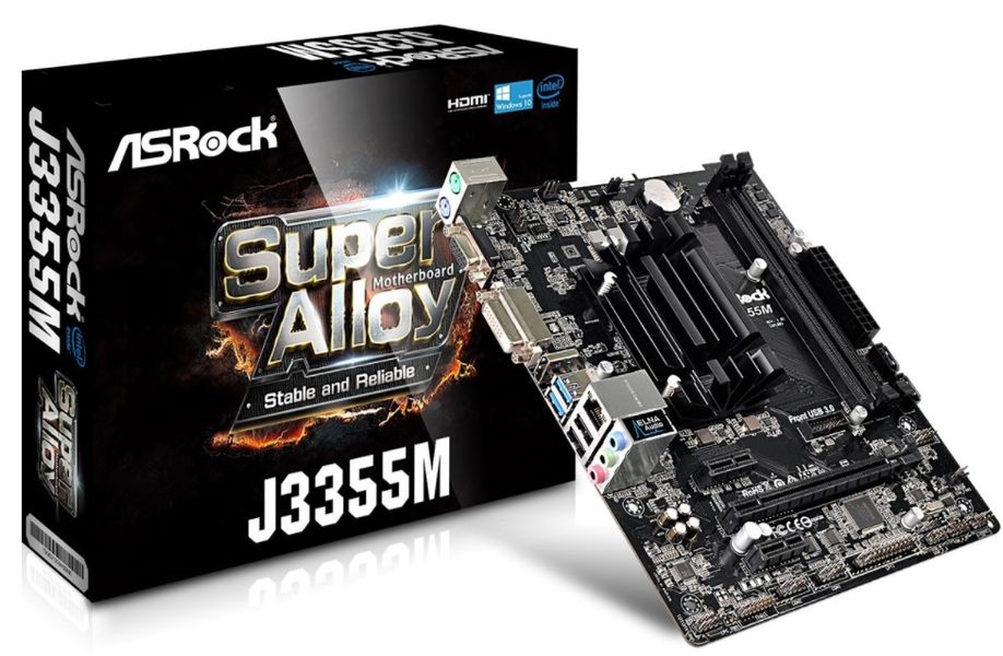 Материнська плата ASRock CPU Celeron J3355 (2.5 GHz)DC 2xDDR3 HDMI D-Sub mATX (J3355M) J3355M фото