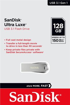 Накопичувач SanDisk 128GB USB 3.1 Type-A Ultra Luxe (SDCZ74-128G-G46) SDCZ74-128G-G46 фото