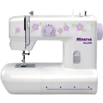 Швейная машина МINERVA Max20M, электромех., 15 швейных операций, полуавтомат петля, белый с рисунком MAX20M фото
