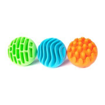 Прорізувач-брязкальце Сенсорні кулі Fat Brain Toys Sensory Rollers 3 шт. (F161ML) F161ML фото