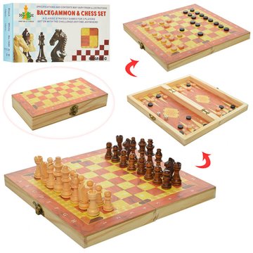 Настольная игра Шахматы 1680 с шашками и нардами 1680C фото