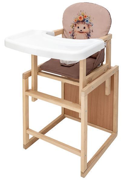 Стільчик-трансформер Babyroom Пеппі-230 eko капучино / шоколад (їжачок, квіти) (680992) 680992 фото