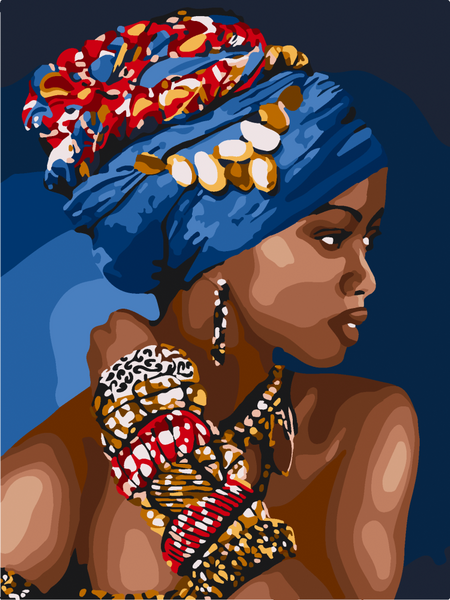 Картина по номерам "African woman" 30х40 см (10369-NN) 10369-NN фото
