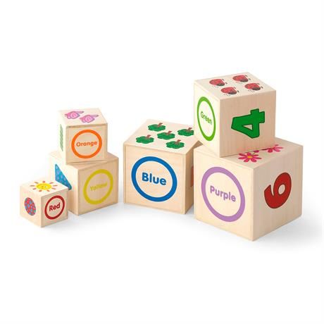 Дерев'яні кубики-пірамідка Viga Toys з цифрами (50392) 50392 фото