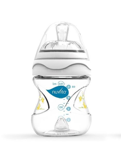 Бутылочка для кормления Mimic 150мл. 0м+ Антиколиковая Nuvita NV6010White NV6010Blue фото