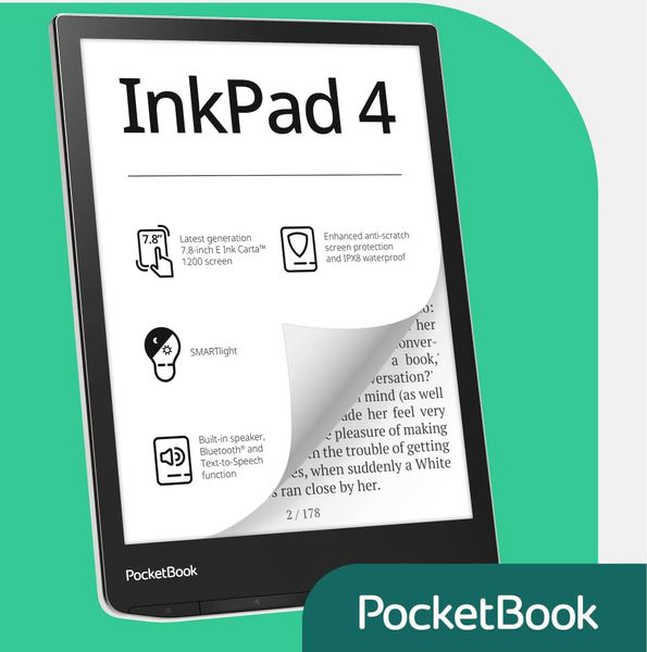 Электронная книга PocketBook 743G InkPad 4, Stardust Silver PB743G-U-CIS фото