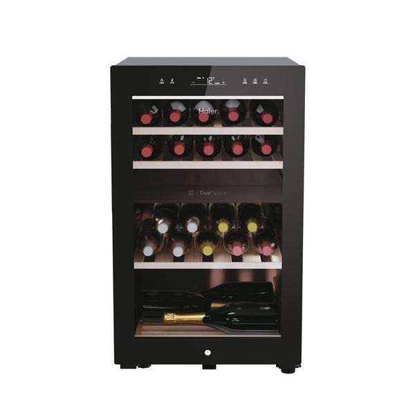 Холодильник Haier для вина, 82x49.7х58.5, мороз.відд.-106л, зон - 2, бут-42, ST, дисплей, чорний HWS42GDAU1 HWS42GDAU1 фото