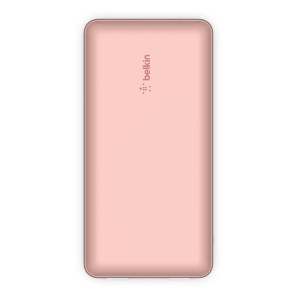 Акумулятор портативний літій-іонний Power Bank Belkin 20000мА·год 15Вт, 2хUSB-A/USB-C, рожевий (BPB012BTRG) BPB012BTRG фото