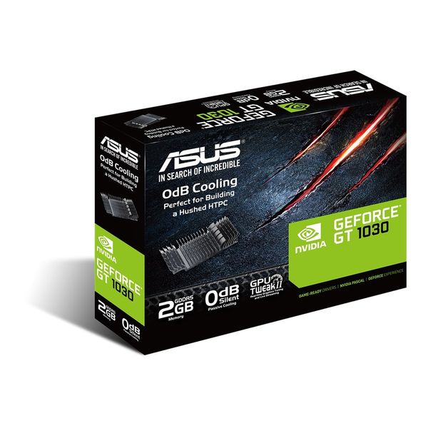 Відеокарта ASUS GeForce GT 1030 2GB GDDR5 low profile silent GT1030-SL-2G-BRK (90YV0AT0-M0NA00) 90YV0AT0-M0NA00 фото