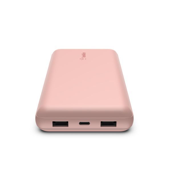 Аккумулятор портативный литий-ионный Power Bank Belkin 20000мА&middot;ч 15Вт, 2хUSB-A/USB-C, розовый (BPB012BTRG) BPB012BTRG фото