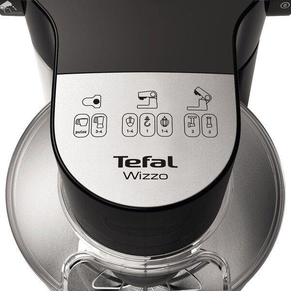 Кухонная машина Tefal 0 Wizzo Upgrade, 1000Вт, чаша-пластик, корпус-пластик, насадок-6, черный QB319838 фото