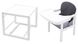 Стульчик- трансформер Babyroom Винни-240 белый пластиковая столешница графит-серый (мишка с чашкой) (680583)