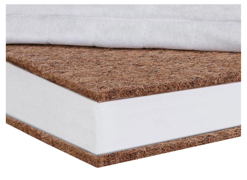 Матрац Солодких снів Organic Cotton Comfort Elite - 10 см. (Кокос, поліуретан, кокос) білий (621659) 621659 фото