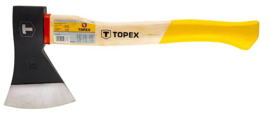 Топор универсальный TOPEX, рукоятка деревянная, 36см, 600гр (05A136) 05A136 фото