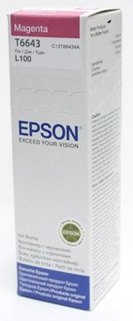 Контейнер з чорнилом Epson L100/L200 magenta - Уцінка C13T66434A фото