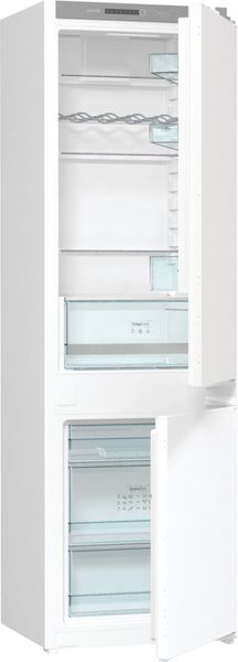 Вбуд. холодильник з мороз. камерою Gorenje, 177х55х54см, 2 двері, 180( 68)л, А+, NF+ , зона св-ті, диспл, іонізатор, білий NRKI418FA0 фото