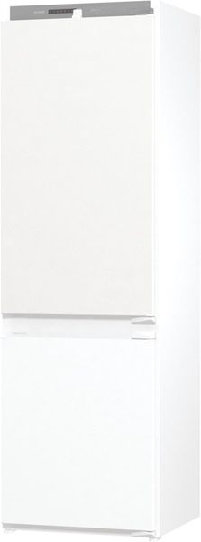 Вбуд. холодильник з мороз. камерою Gorenje, 177х55х54см, 2 двері, 180( 68)л, А+, NF+ , зона св-ті, диспл, іонізатор, білий NRKI418FA0 фото