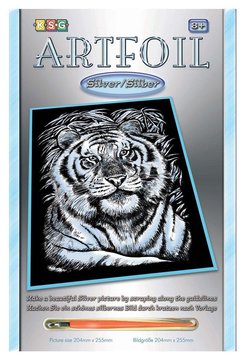 Набор для творчества Sequin Art ARTFOIL SILVER Белый тигр SA1017 - Уцінка SA1017 фото