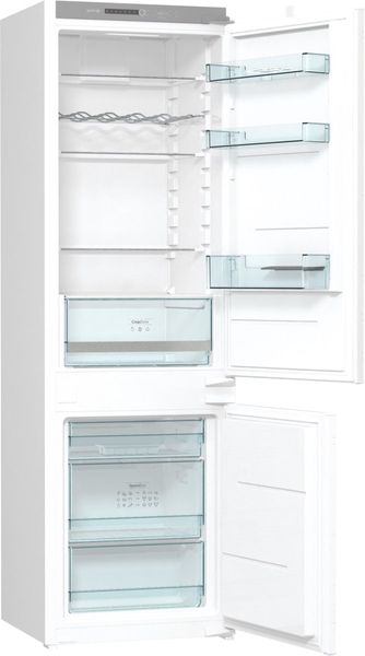 Встр. холодильник с морозом. камерой Gorenje, 177х55х54см, 2 двери, 180(68)л, А+, NF+, зона св-ти, диспл, ионизатор, белый (NRKI418FA0) NRKI418FA0 фото