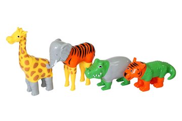 Пазл 3D детский магнитные животные POPULAR Playthings Mix or Match (тигр, крокодил, слон, жираф) PPT-62000 фото
