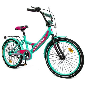 Велосипед детский 2-х колесный 20'' 212003 (RL7T) Like2bike Sky, бирюзовый, рама сталь, со звонком 212005 фото