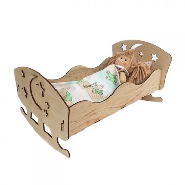 Игрушечная кровать для кукол фанера 43*23 см (172311) 172311 фото