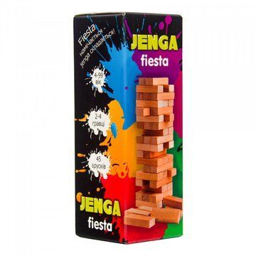 Настільна гра "Jenga Fiesta" (укр.) Настільна гра "Jenga Fiesta" Strateg (укр.) у кор-ці 19-6,7-6,7 см (30964) 30964 фото
