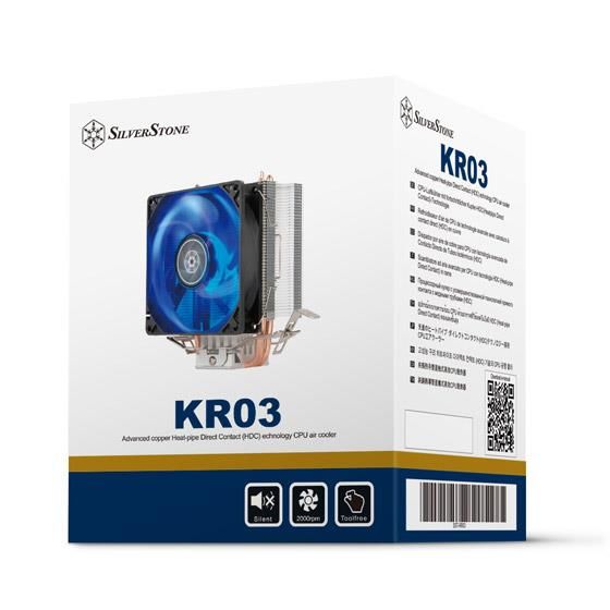 Процесорний кулер SilverStone KRYTON KR03 LED, LGA1366, 1200, 115X, 775, AM5, AM4, AM3, AM3+, AM2, AM2+, FM1, FM2, TDP65W (SST-KR03) SST-KR03 фото