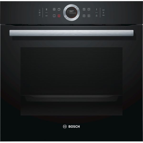 Духова шафа Bosch електрична, 71л, A+, дисплей, конвекція, чорний (HBG635BB1) HBG635BB1 фото