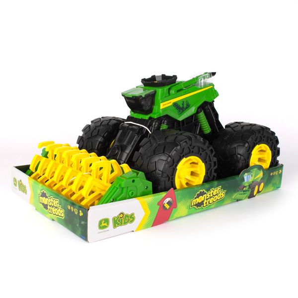 Іграшковий комбайн John Deere Kids Monster Treads з молотаркою і великими колесами (47329) 47329 фото