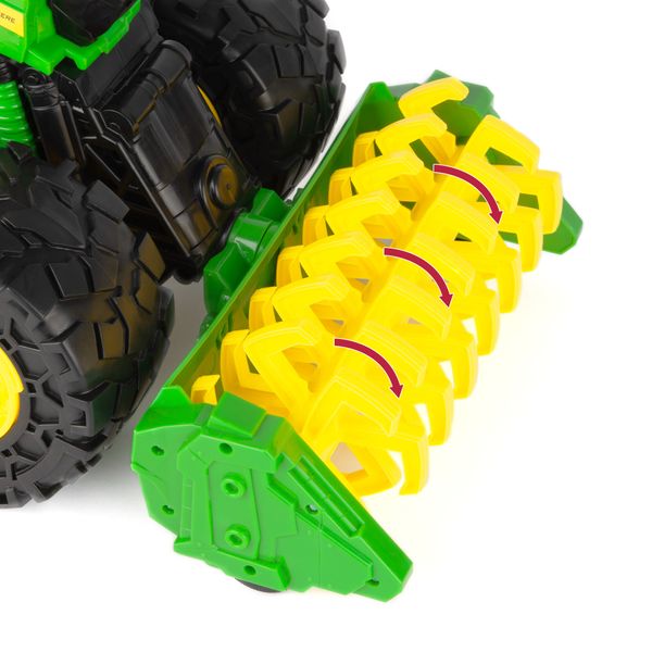 Іграшковий комбайн John Deere Kids Monster Treads з молотаркою і великими колесами (47329) 47329 фото