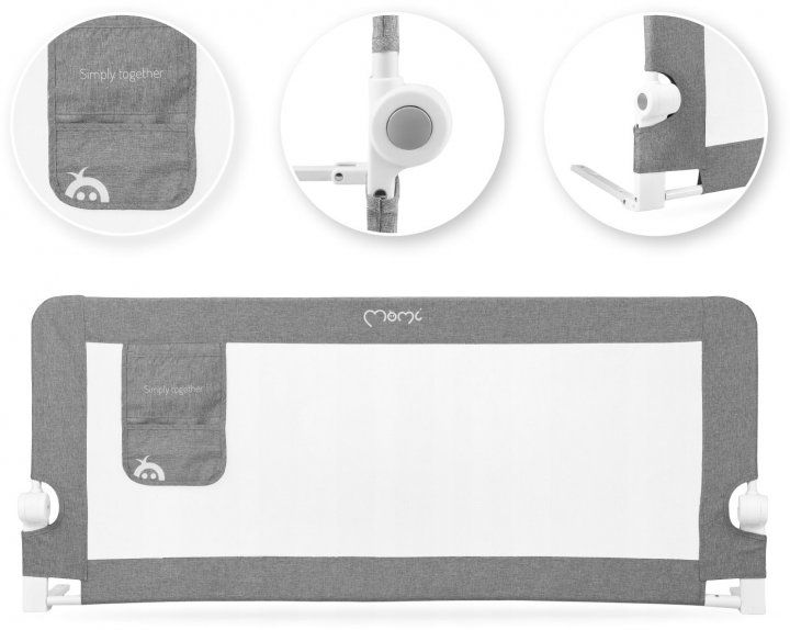 Защитная барьерка для кровати MoMi LEXI XL (цвет - dark gray) (AKCE00021) AKCE00021 фото