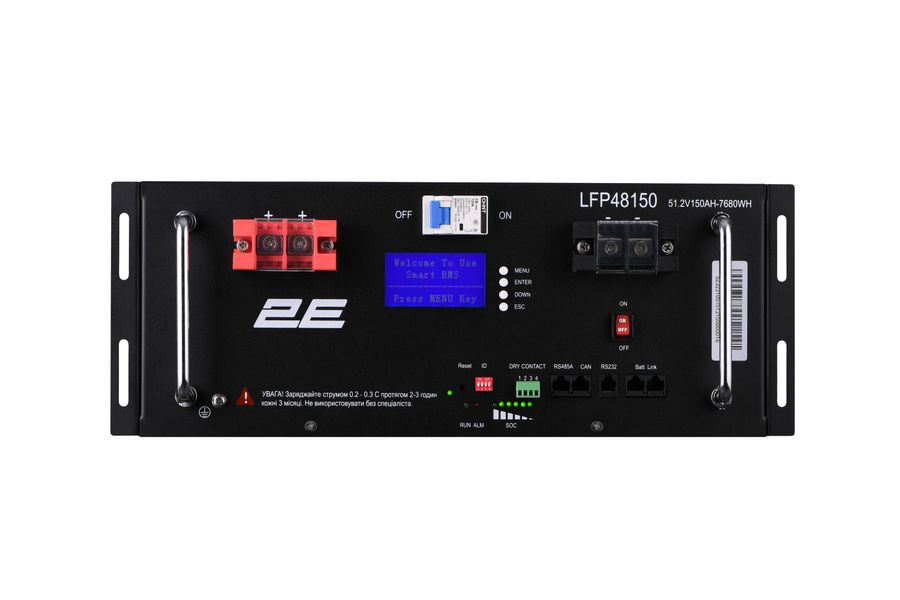 Акумуляторна батарея 2E LFP48, 48V, 150Ah, 19" LCD 16S (2E-LFP48150-LCD) 2E-LFP48150-LCD фото