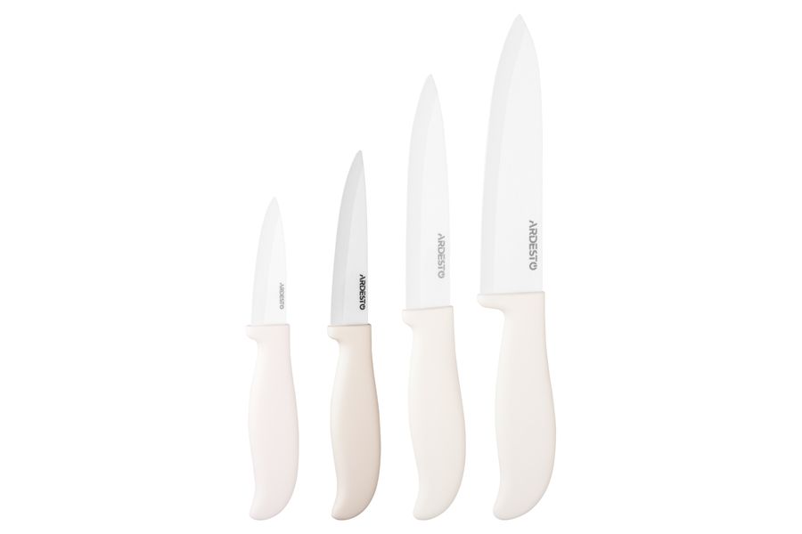 Нож керамический универсальный Ardesto Fresh 9.7 см, белый, керамика/пластик (AR2120CW) AR2120CW фото