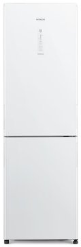 Холодильник Hitachi з нижн. мороз., 190x60х65, холод.відд.-215л, мороз.відд.-115л, 2дв., А++, NF, інв., зона нульова, білий (скло) (R-BG410PUC6XGPW) R-BG410PUC6XGPW фото