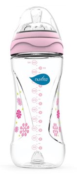 Дитяча пляшечка Nuvita Mimic 330 мл 4м+ Антиколікова, рожева NV6050Pink - Уцінка NV6050Pink фото