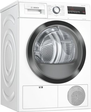 Сушильная машина Bosch тепловой насос, 8кг, A++, 60см, дисплей, белый WTH85204UA фото