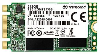 Накопичувач SSD Transcend M.2 256GB SATA MTS430S (TS256GMTS430S) TS256GMTS430S фото