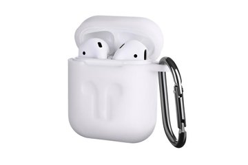 Чехол 2Е для Apple AirPods, Pure Color Silicone Imprint (3.0mm), White 2E-AIR-PODS-IBPCSI-3-WT - Уцінка 2E-AIR-PODS-IBPCSI-3-WT фото